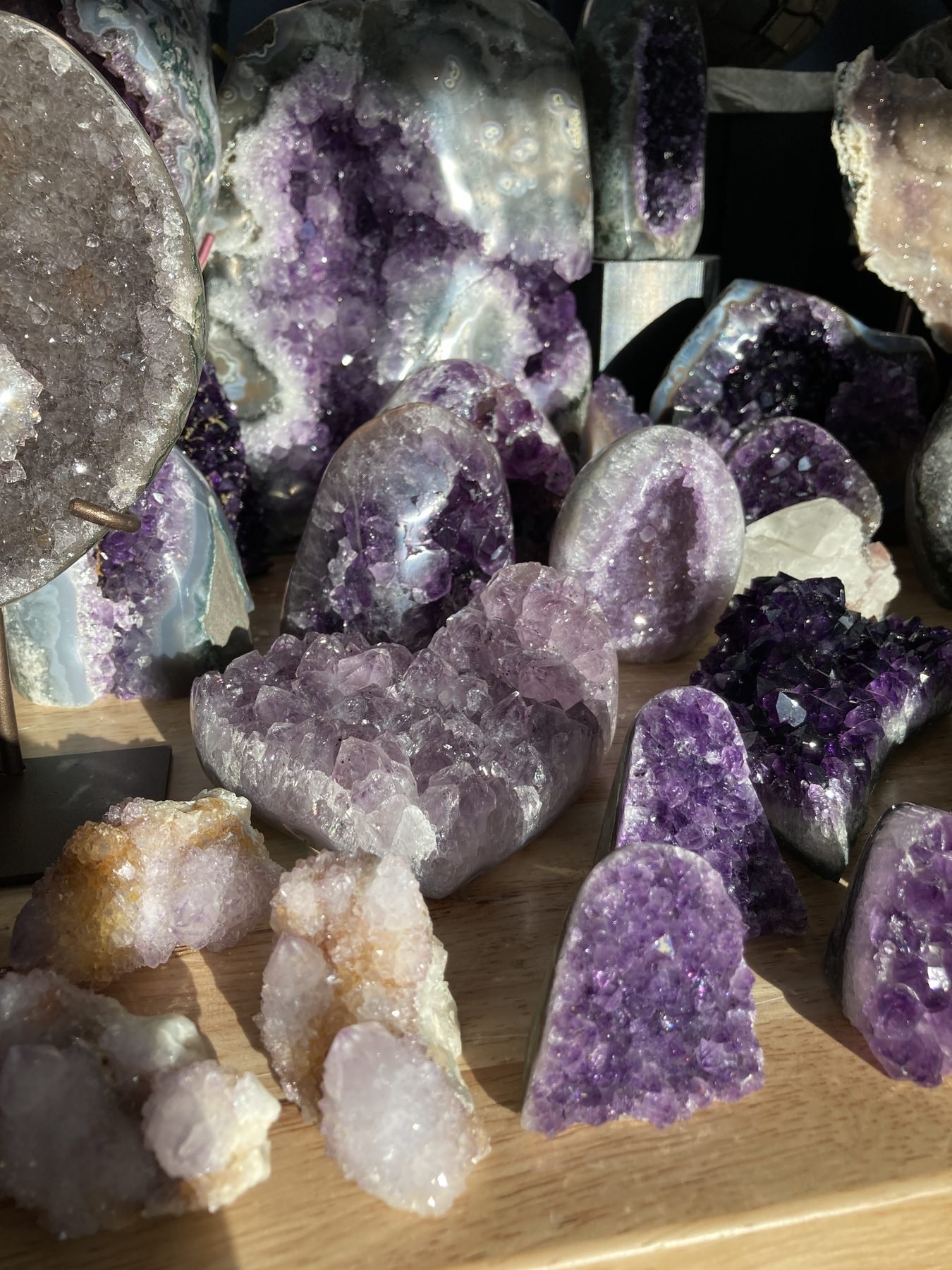Amethyst cluster collection