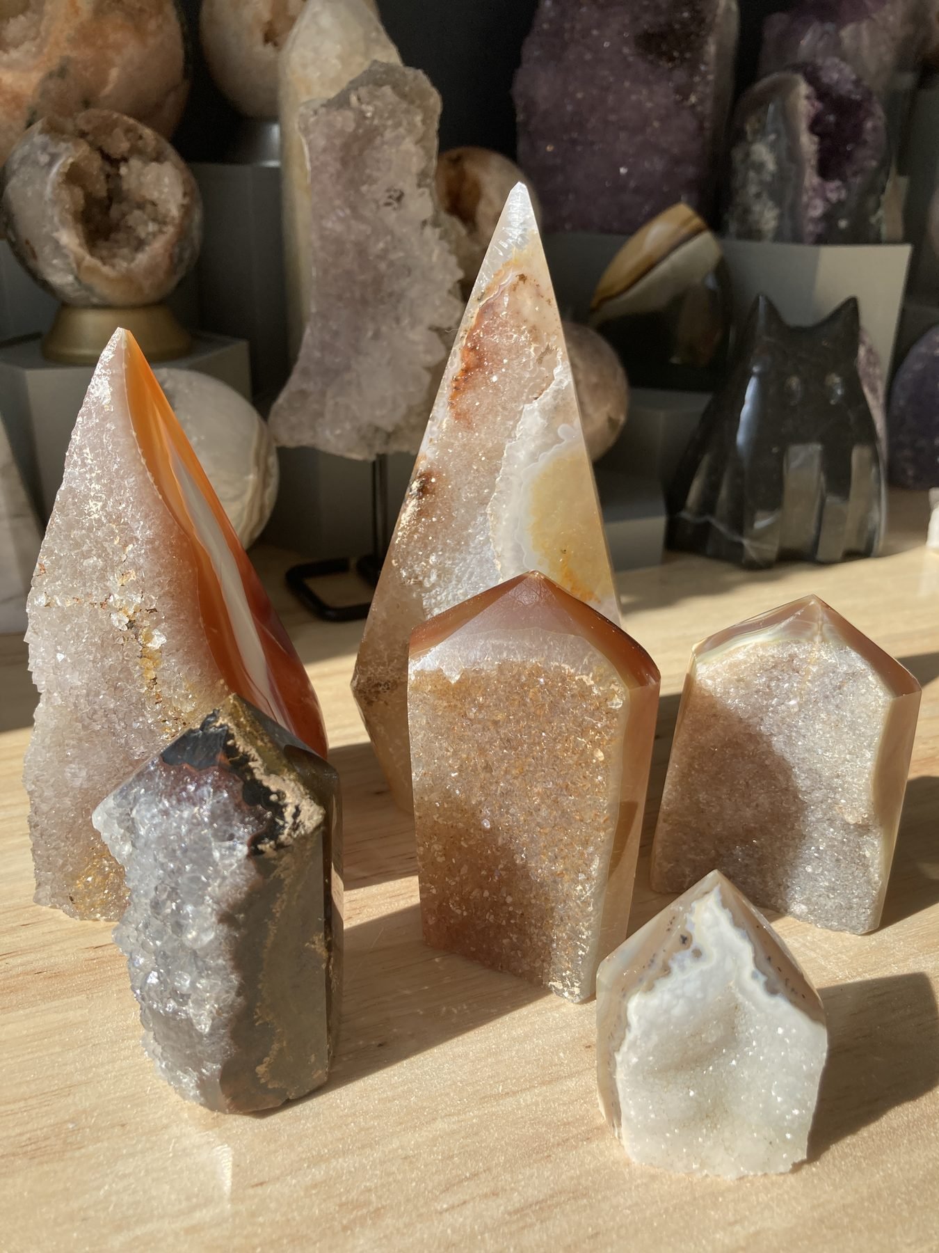 Carnelian agate towers